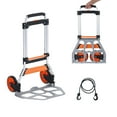 thumbnail image 1 of KFFKFF Collapsible Hand Cart, 275 lbs Capacity, Aluminum, Multi-Function Dolly with Extendable Handle & PP+TPR Wheels, Ultra Light & Durable for Easy Moving in Warehouses, 1 of 9