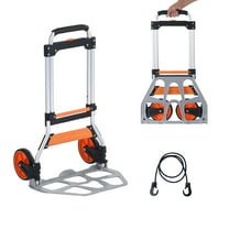 KFFKFF Folding Trolley Aluminum Lifting Cart 275LB Bungee Cord