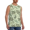 thumbnail image 2 of Uemuo Green Snake Pattern Men's Sleeveless T-Shirt,Muscle Athletic Tank Top, Moisture-wicking Quick-dry Breathable Classic Tee Top for Gym Run Outdoor Sports-, 2 of 8