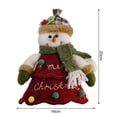 thumbnail image 6 of Pnellth 2023 Christmas Sack Exquisite Santa Claus Snowman/Elk Design Tree Shape Vibrant Color Printed Linen Candy Bag, 6 of 8