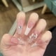 thumbnail image 4 of Use uñas hechas a mano flash arco manicura terminado pegatina de uña desmontable uña postiza pieza de uña, 4 of 5