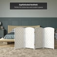 thumbnail image 6 of Red Lantern 3 ft. Short Diamond Weave Fiber Folding Screen - White - 4 Panel, 6 of 7