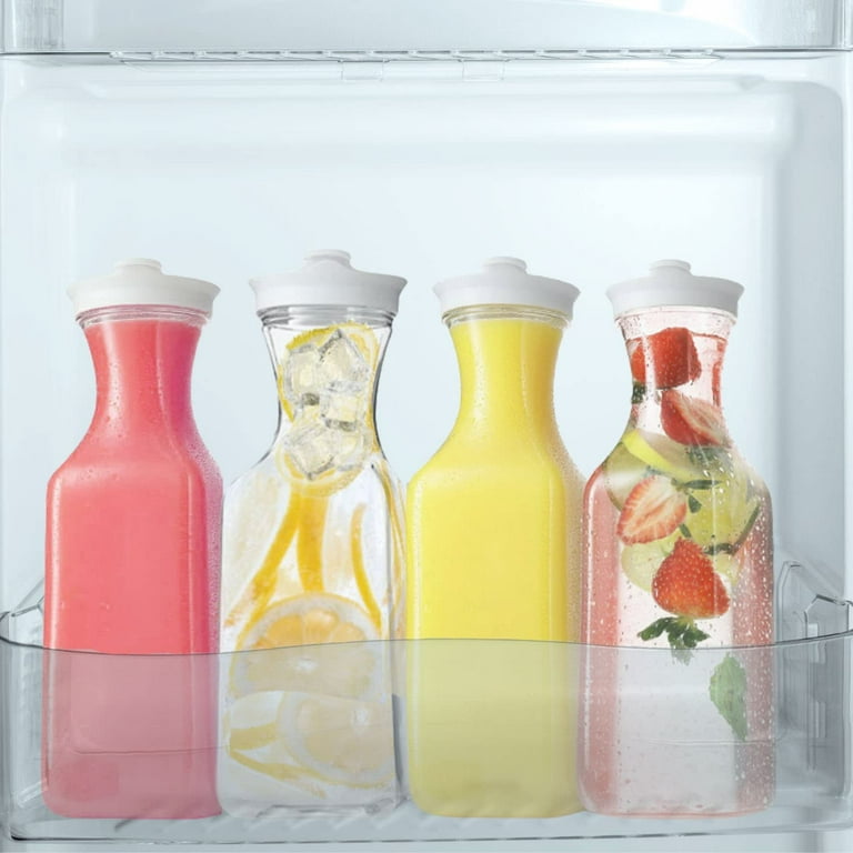 Plastic Juice Carafe With Lids, Carafes For Mimosa Bar, Drink