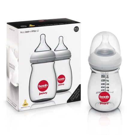 Infant Joovy Boob Baby Bottle PPSU - White (9 oz.) (2-Pack)