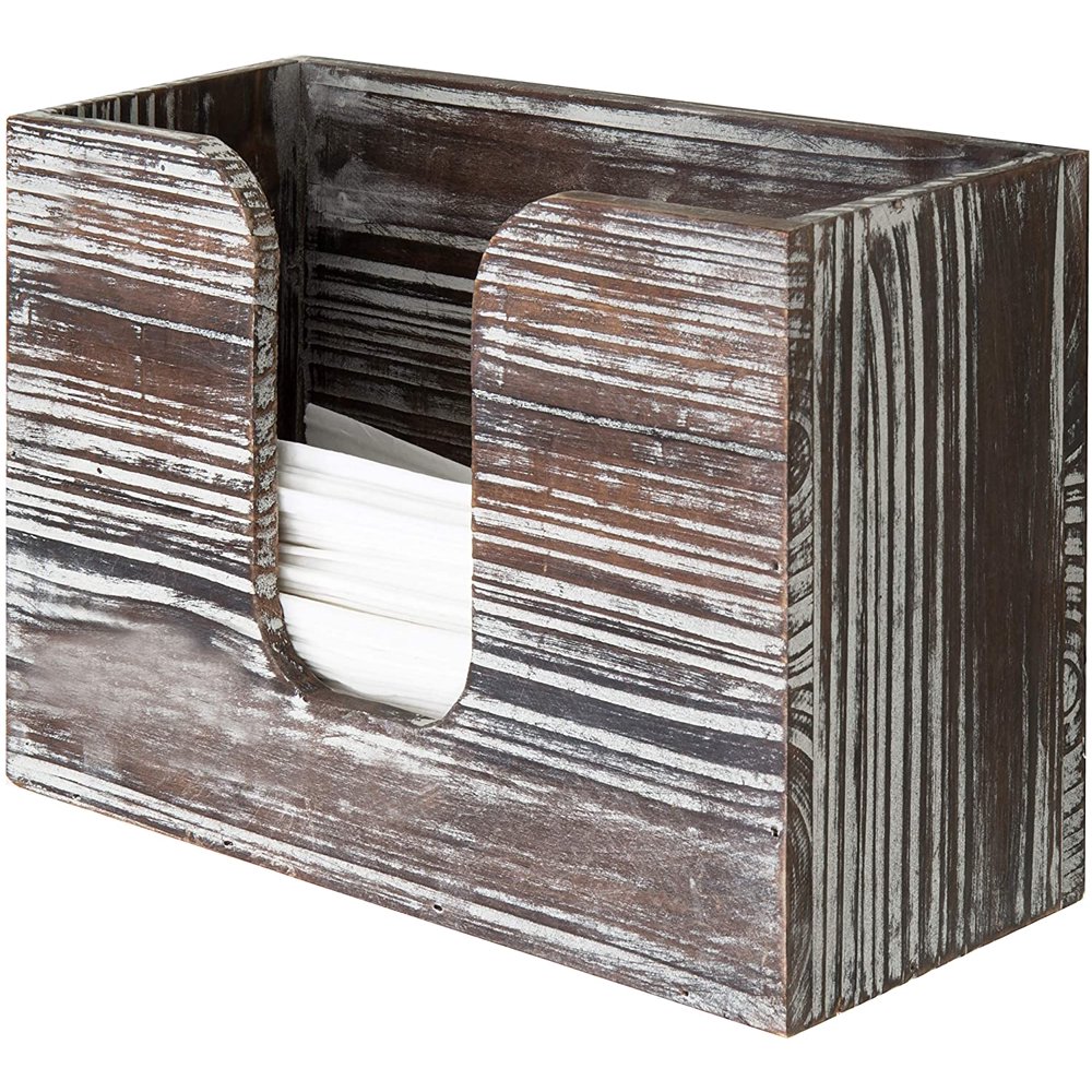 MyGift Torched Wood WallMounted Paper Towel Dispenser