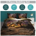 thumbnail image 2 of 3D Visual Illusion Dinosaur Duvet Cover Set Bedding Set Polyester Quilt Cover for Bedroom Decoration, 2 of 6