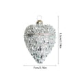 thumbnail image 3 of Elegant Glass Heart Box for Valentines Day Decoration, Storing Gifts and Ornaments, Romantic Home Accent (Silver), 3 of 7