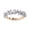 Rose Gold, variant on Eternity Ring for Women, 0.50 Carart (ctw) Baguette Cut Lab Grown Diamond Engagement Wedding Band Ring In 14K White Gold Over Sterling Silver F-G-H, SI Quality 1/2 ctw Ring Size-4