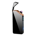 thumbnail image 1 of USB Rechargeable Plasma Dual Arc Lighter, Fingerprint Sensor Windproof Flameless Metal Lighter for Men Gift, 1 of 5