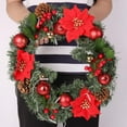 thumbnail image 5 of Angmile Christmas Wreath Pre-lit LED Strings of Christmas Wreaths Outdoor Garden Wreath Decorations Holiday Decorations for Doors, Windows, Fireplaces, Living Room, 5 of 7
