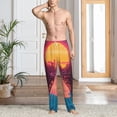 thumbnail image 4 of Salouo Neon Sunset Cyberpunk Cityscape Print Pajama Pants for Men, Lounge Pants Elastic Waistband Casual Men's sleepwear Loungewear Sleep Pajama Pant -X-Large, 4 of 7