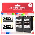 thumbnail image 1 of Cartucho de tinta Oillike 240XL negro, paquete de 2, compatible con Canon, 1 of 6