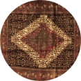 thumbnail image 1 of Ahgly Company Indoor Round Persian Brown Traditional Area Rugs, 7' Round, 1 of 4