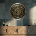 thumbnail image 5 of THE GEARS CLOCK Wall Clock with Real Moving Gears IR-LI 32 in Round BRONZE-ANTIQUE, 5 of 10