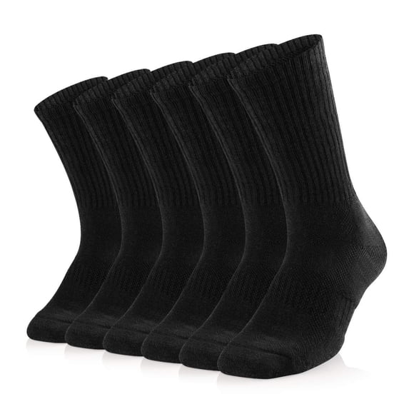 Calcetines deportivos para entrenamiento de tripulación SOX TOWN, unisex, negros, talla L
