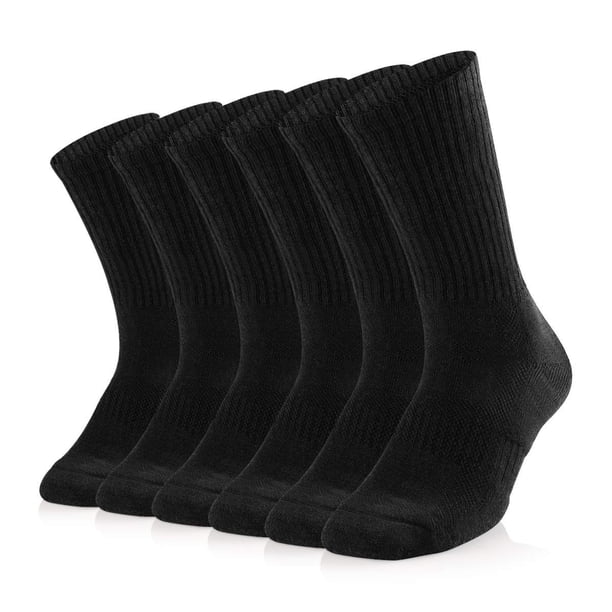 Calcetines deportivos para entrenamiento de tripulación SOX TOWN, unisex, negros, talla L
