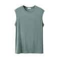thumbnail image 6 of Women's Plus Size Sleeveless Crew Neck Tank Top Loose Fit Summer Casual, 6 of 6