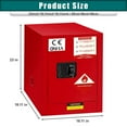 thumbnail image 2 of 3 Gallon Flammable Storage: 23" x 18.11" x 18.11", Secure Lock, for Garage Workspaces, 2 of 5