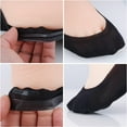 thumbnail image 2 of 3-9 Pairs No Show Socks Women Nylon Ultra Low Cut Non-Slip Thin Liner Socks Invisible Hidden Socks for Flats, 2 of 6