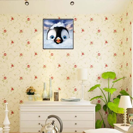 Embroidery Necklace Joyfeel Hot Sale Snow Penguin 5D Rhinestone Embroidery Cross Stitch Cartoon Animal Crystal Diamond Painting Needlework DIY Art Pictures for Home Decro ()