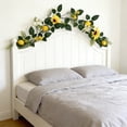 thumbnail image 6 of 6.2ft Artificial Sunflower Lemon Garland, Faux Plastic Vine Swag with Green Leaves, Summer Front Door and Wedding Arch Decor, 6 of 7