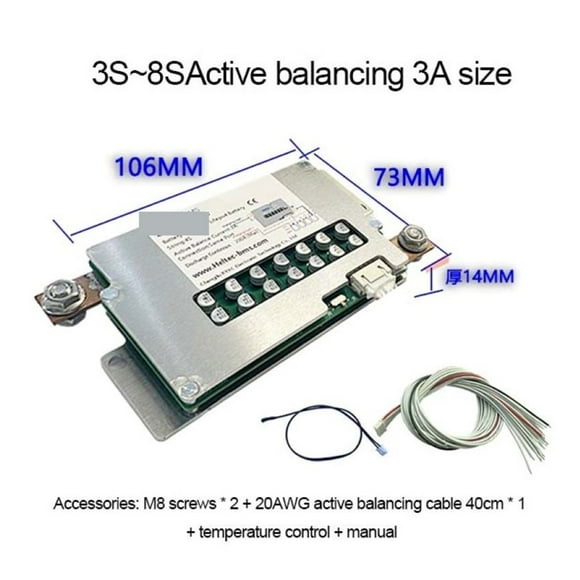 720A Start BMS 3A Active 12V 24V BMS 3S4S 7S 8S 60A120A 200A 240A BMS For Electric Vehicles/Motorcycles Battery Protetcion Board ,Well Designed