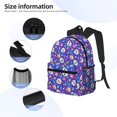 thumbnail image 3 of Pofeuu colorful Skull flower leaf Print Laptop Backpack Travel Canvas Backpack for School Lightweight and Comfortable Backpack College Backpack Schoolbag, 3 of 6