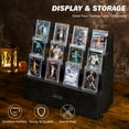 thumbnail image 2 of Trading Card Display, 3-Tier Trading Card Storage with Custom Drawer, Wood Graded Card Display with Card Supporters and Dividers, Sports Card Display Case for Card Game Collection (Black), 2 of 7