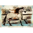 thumbnail image 2 of Bolokofsky, Ronald 14x11 White Modern Wood Framed Museum Art Print Titled - Arabian Trot I, 2 of 4