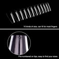 thumbnail image 6 of Ealicere 120 pcs Ballerina False Nails with Box, 10 Size Clear Acrylic Nail Tips, Long Coffin Full Cover Fake Nail Tip with 2x 2g Nail Glue, Cuticle Pusher and Nail Files for Nail Salons and DIY, 6 of 7