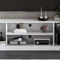 thumbnail image 7 of KULAGAGA Entertainment Center with Bookshelves Modern Media Center with Open Shelves & Bridge TV Wall Unit with Doors, for Living Room,White, 7 of 7