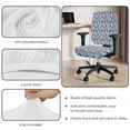 thumbnail image 3 of SCRAWLGOD Pineapple Monstera Elastic Computer Chair Slipcover with Armrest Protector Set of 4 Easy to Remove Desk Chair Cover Dustproof Universal Swivel Chair Covers, 3 of 7