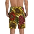 thumbnail image 3 of Gaeub Sunflower Printed Men's Short Pajama Pants, Lightweight Lounge & Sleep Bottoms Keep You Cool - 3X-Large, 3 of 9