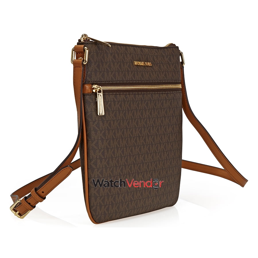 michael michael kors signature bedford flat small crossbody