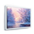 thumbnail image 3 of Designart 'The River Original With Winter Landscape' Lake House Framed Canvas Wall Art Print, 3 of 5