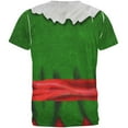 thumbnail image 2 of Christmas Costume Elf All Over Mens Costume T Shirt with Elf Hat with Ears, 2 of 3