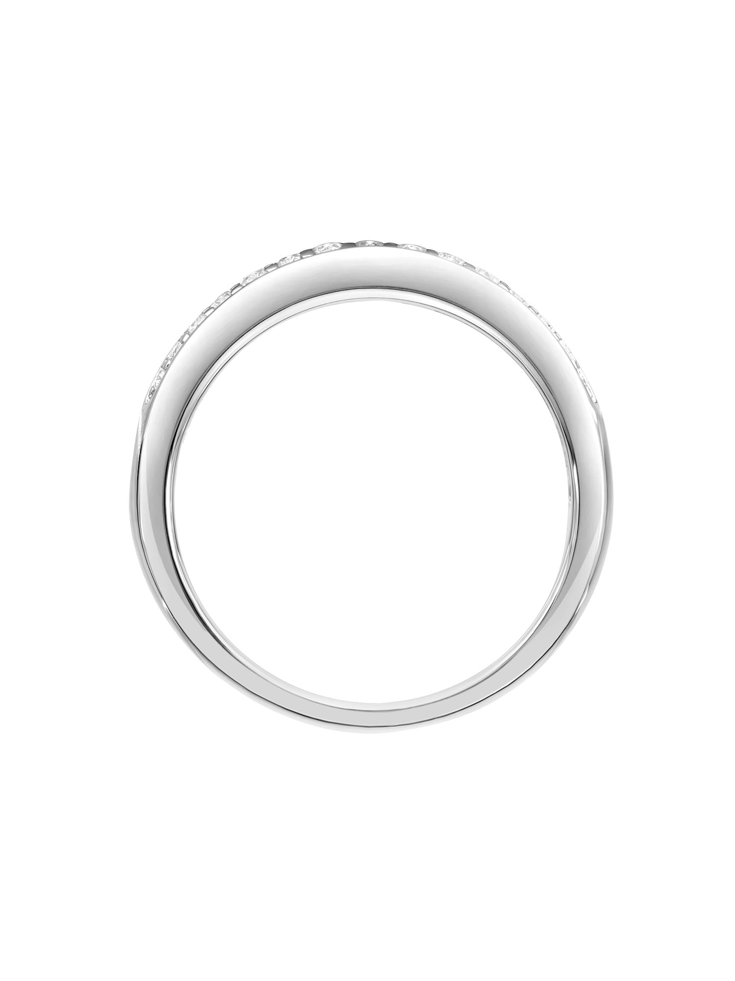 1 Carat DEW Moissanite Sterling Silver Three-Row Anniversary Band