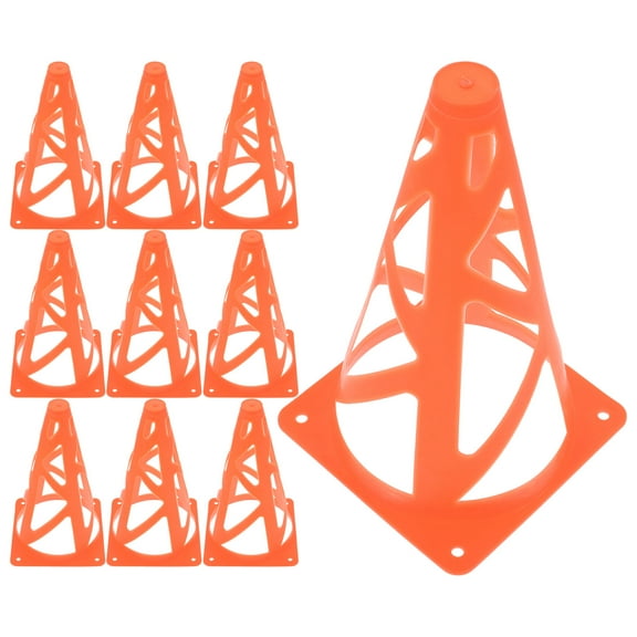 TAILTOSS Cones for Soccer Practice 10Pack Orange PE for Indoor and Outdoor Use