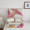 thumbnail image 5 of Homewish Pink Gold Gray Full Size Comforter Sets,Modern Brush Strokes Bedding Comforter Set,Light Gray Reversible,3pcs,1 Comforter and 2 Pillowcases, 5 of 7