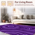 thumbnail image 2 of ODIKA 8'x10' Machine Washable Non-Slip Area Rug, Luxurious Wavy Cascade Interlocking High Traffic Rug with Pad, Purple, 454040, 2 of 8
