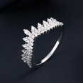 thumbnail image 2 of Women Crown Ring Zircon Inlaid White Gold Plated Elegant Jewelry Gift For Her Anniversary Engagement Daily Wear, 2 of 6