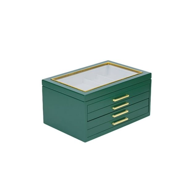 Large Contemporary Jade Green Jewelry Box
