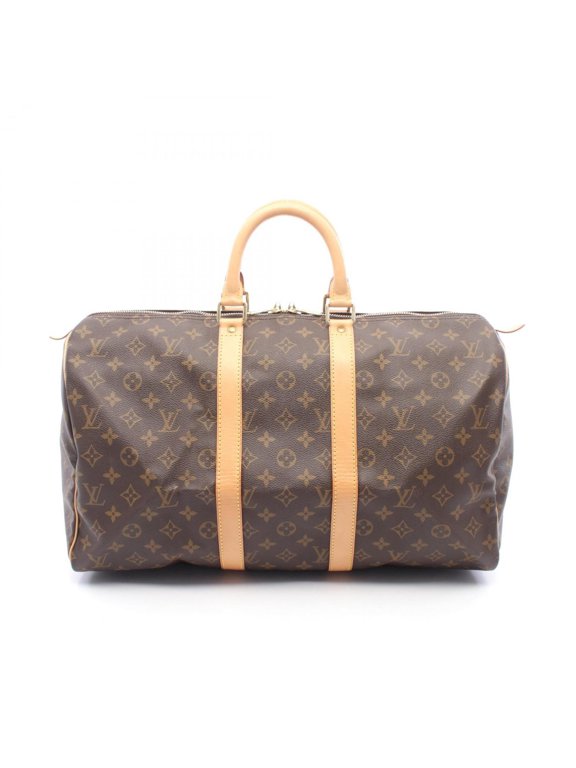 Pre-Owned Louis Vuitton Keepall 45 Monogram Boston Bag Handbag, Coated Canvas Leather,...