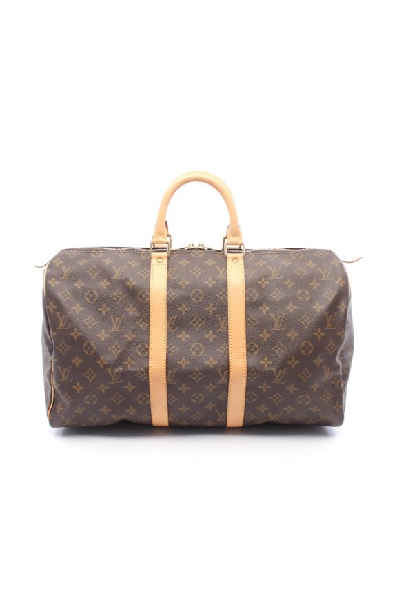 Pre-Owned Louis Vuitton Keepall 45 Monogram Boston Bag Handbag, Coated Canvas Leather,...