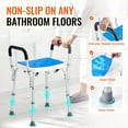 thumbnail image 3 of Heavy Duty 400 lbs Adjustable Height Shower Chair Bath Stool for Bathtub & Shower, 3 of 7