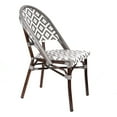 thumbnail image 2 of de La Paix Aluminum Bamboo Stackable Side Chair, 2 of 8