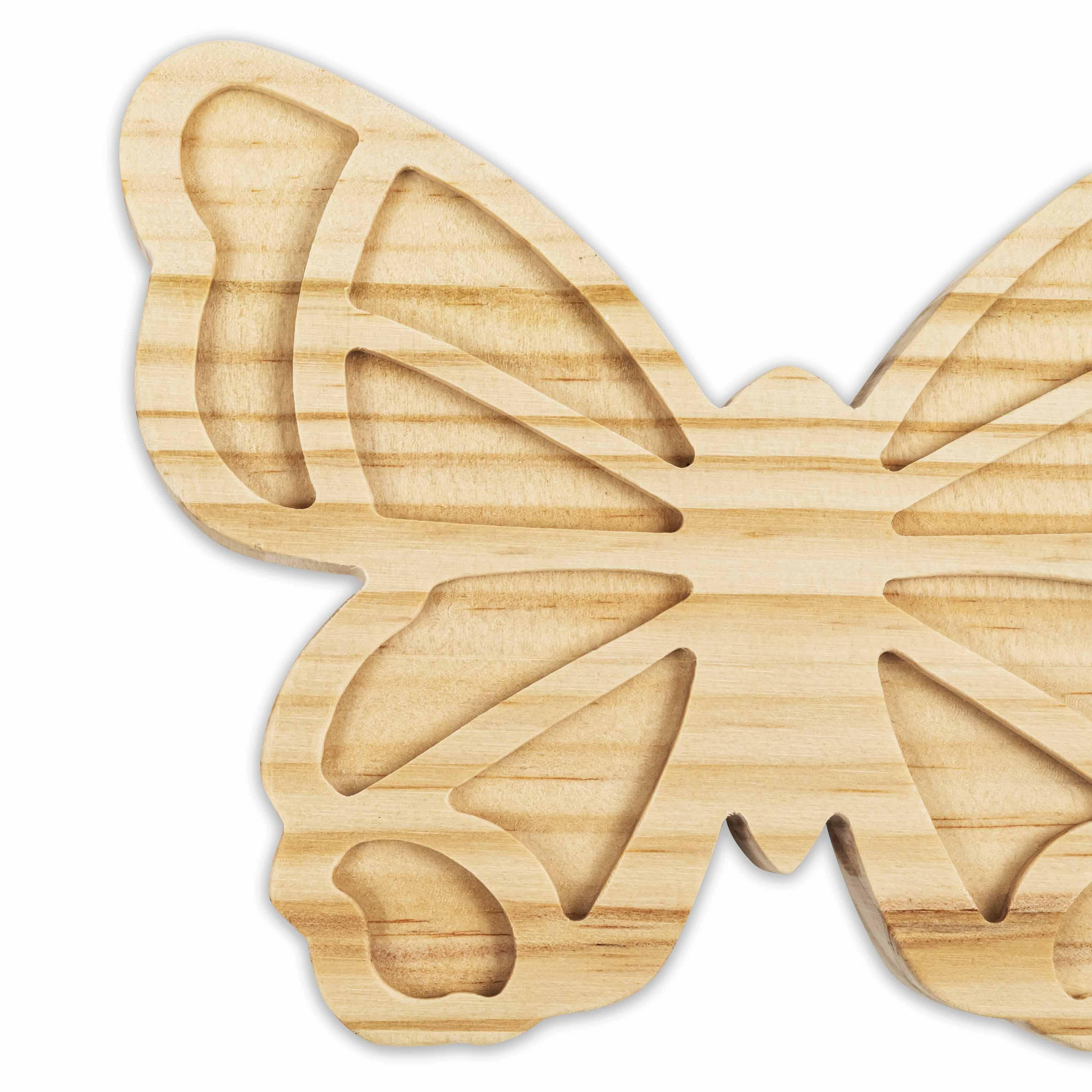 (2 pack) Hello Hobby Wooden Butterfly Craft Project