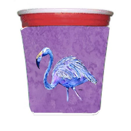 

Carolines Treasures 8874RSC Flamingo On Purple Red Solo Cup bottle sleeve Hugger - 16 To 22 oz.