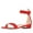 Red, variant on YDN Women Round Open Toe Ankle Strap Sandals Low Chunky Heels with Buckle Elegant Dressy Party Daily Shoes Size 6.5 Red