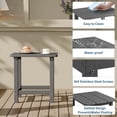thumbnail image 4 of YUSAZENS Petite Table Basse Carrée d'Extérieur en HDPE, Résistante aux Intempéries pour Terrasse et Jardin, Siège d'Extérieur Gris Foncé, 4 of 6